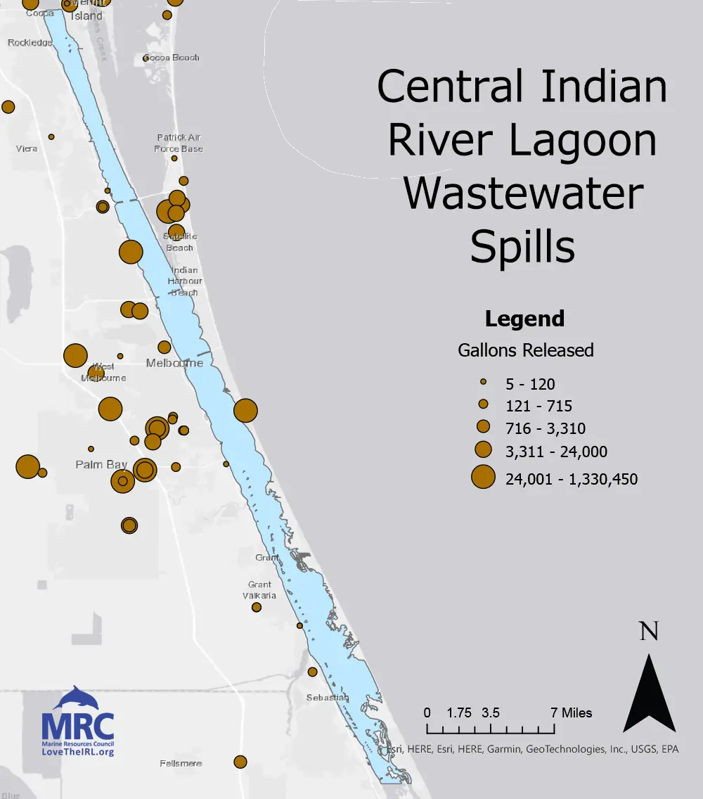 Central Indian River Lagoon Wastewater Spills