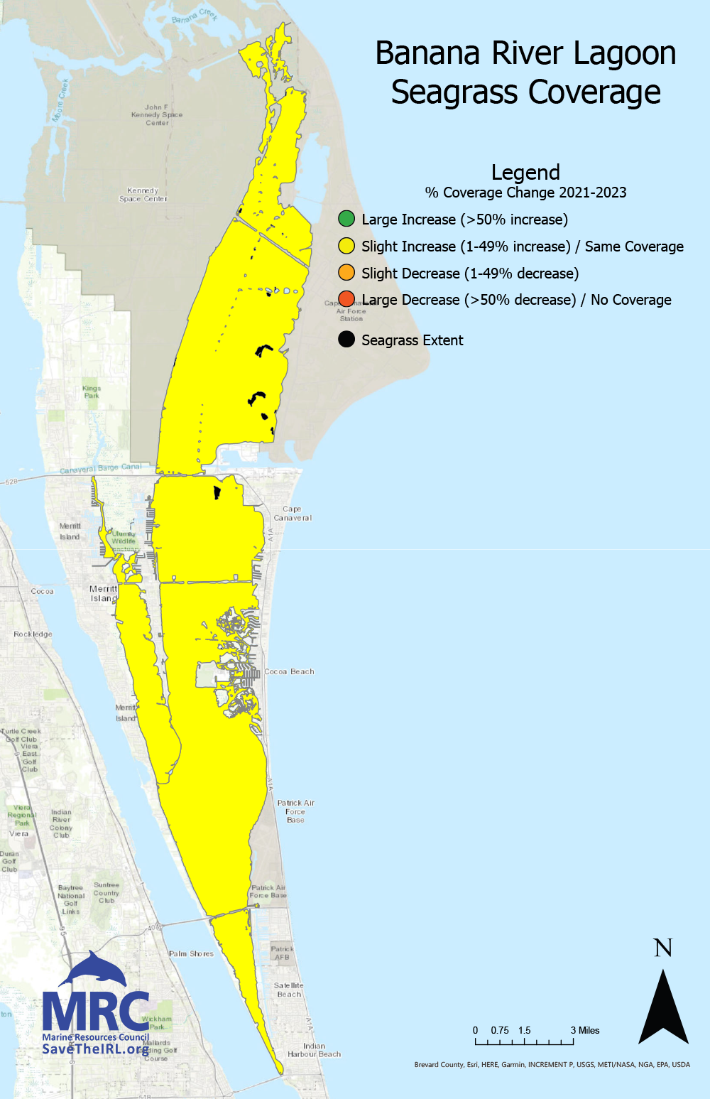 BRL-2025-Seagrass Banana River Lagoon Seagrass Coverage: 2025 MRC Indian River Lagoon Report