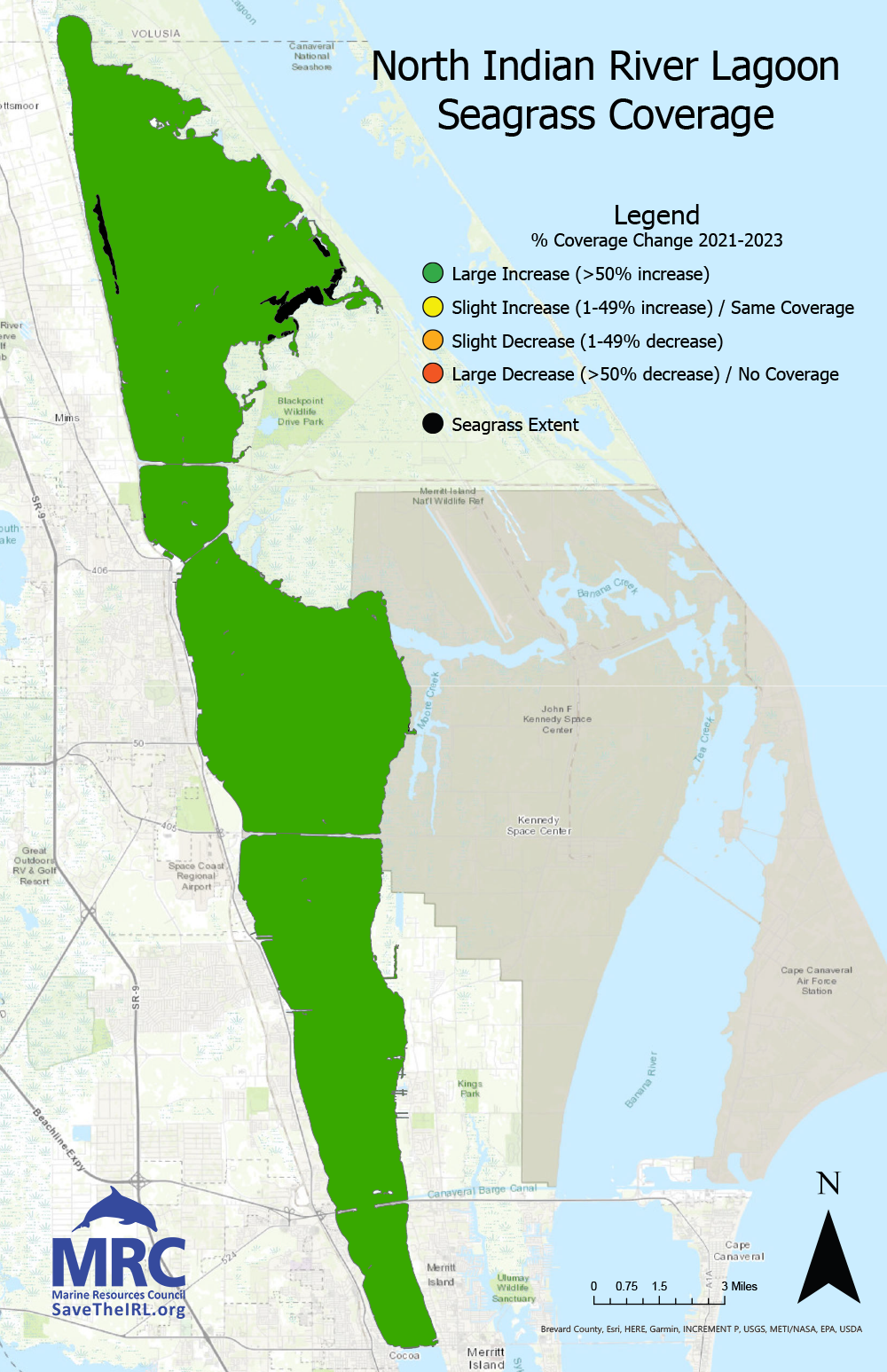 NIRL-2025-Seagrass North IRL Seagrass Coverage: 2025 MRC Indian River Lagoon Report