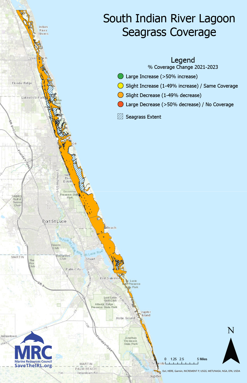 SIRL-2025-Seagrass South IRL Seagrass Coverage: 2025 MRC Indian River Lagoon Report