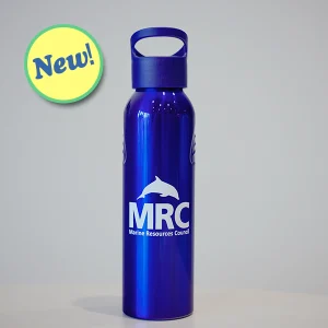 MRC Water Bottle 20 oz capacity; 100% recycled aluminum